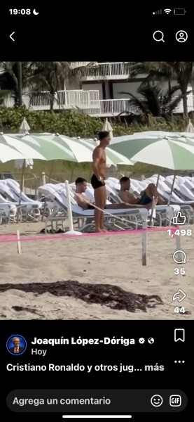 CR7 se relaja en Miami antes del juego