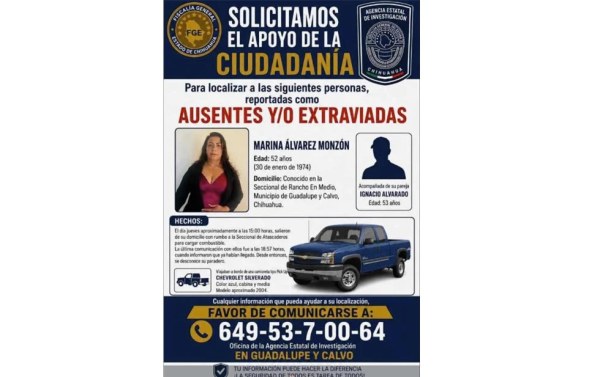 Desaparece pareja en Atascaderos