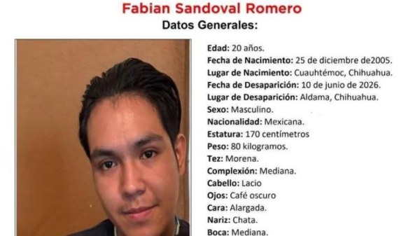 Desaparece en Aldama