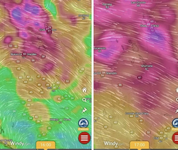 Viento y tolvaneras al norte del estado