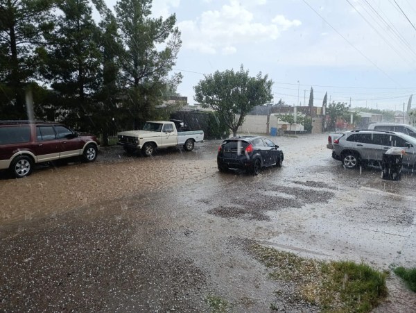 Cae granizo en Nuevo Casas Grandes