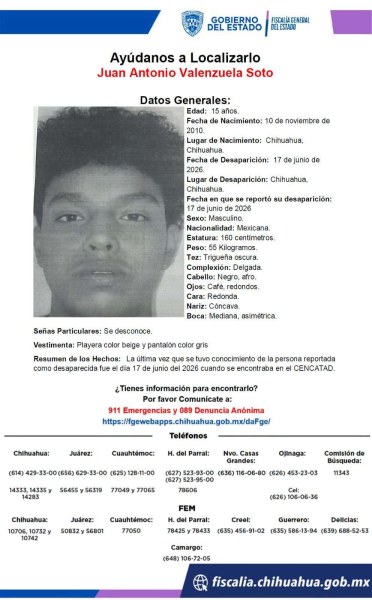 Desaparece en Chihuahua