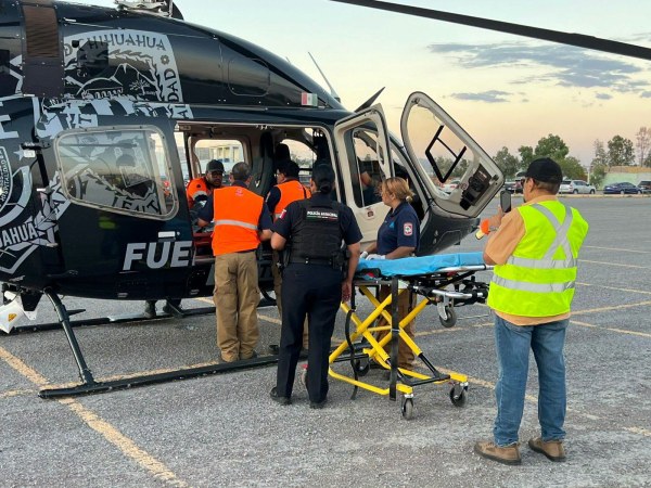 Traslado en helicóptero a niña de 6 años desde Guachochi