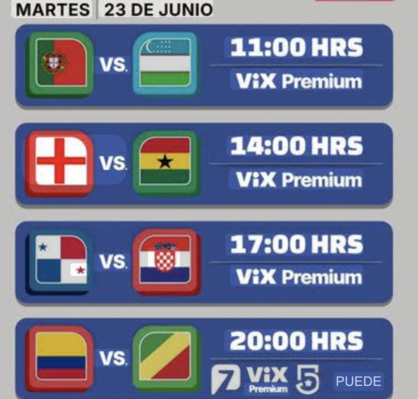 Horarios de TV: ¿A qué hora juegan hoy en el Mundial?