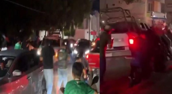 Tira balazos al aire ante aficionados que sacudían patrulla