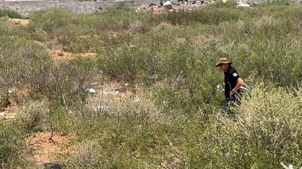 Hallan osamenta en brecha