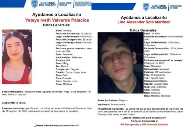 Desaparecen dos en la Villa