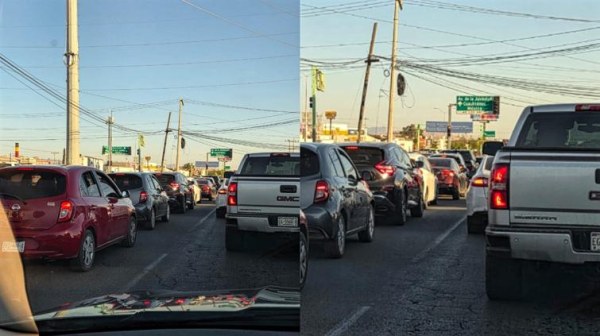 Caos vial en la Tecnológico por falla de semáforos