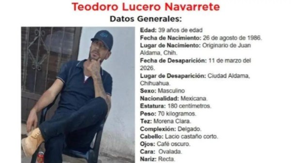 Desaparece en Aldama