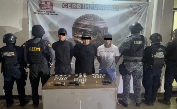 Detienen en Chiapas a tres del CJNG