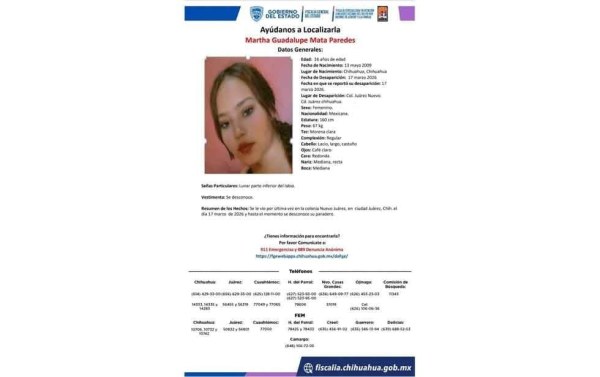 Desaparece en Juárez