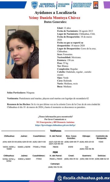 Desaparece menor en el Cerro de la Cruz