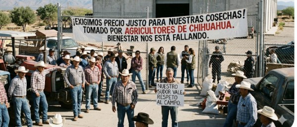 Agricultores toman bodegas del Bienestar en el Estado