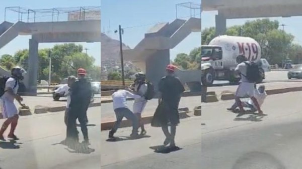 Se agarran a golpes en plena Vialidad Sacramento