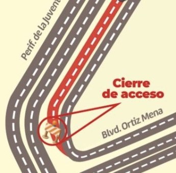 Cierran lateral del Periférico de la Juventud por obras de la Gaza