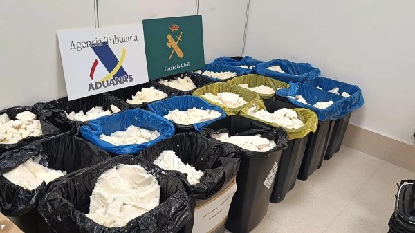 Aseguran 625 kilos de metanfetamina en Madrid provenientes de México
