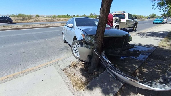 Choca con árbol en vialidad Sacramento