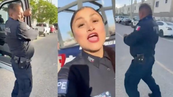 Captan a policías viales bailando tremendo cumbión