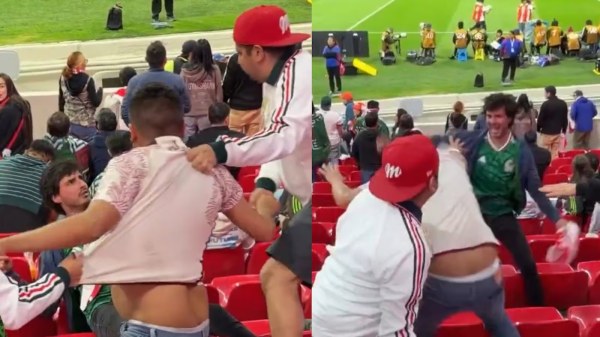 Captan pelea en el México vs Portugal