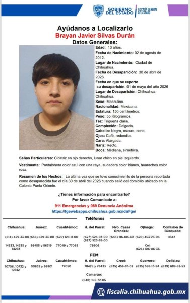 Desaparece menor en Punta Oriente