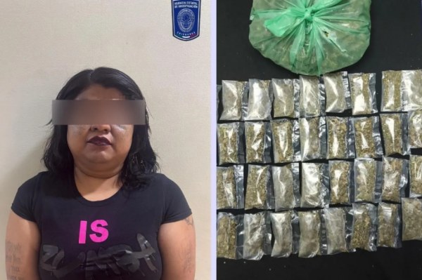 La detienen con medio kilo de marihuana