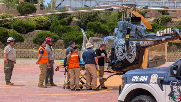 Vuelca patrulla de Centinela en Saucillo; trasladan a herido vía aérea
