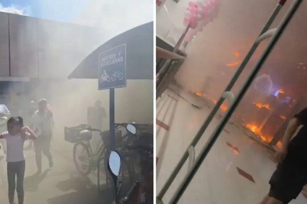 Muere una persona y se intoxican 10 en incendio de plaza comercial en Sinaloa