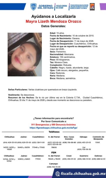 Desaparece en Cuauhtémoc