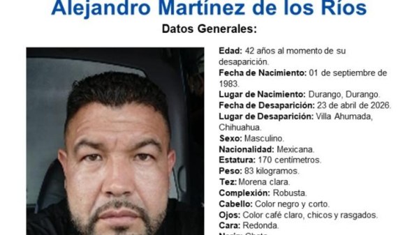 Desaparece en Villa Ahumada
