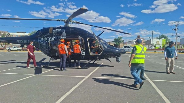 Trasladan por aire a adulto mayor con quemaduras