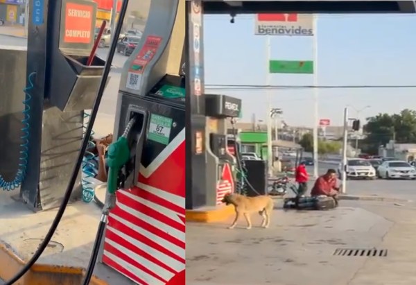Le propina golpiza en gasolinera