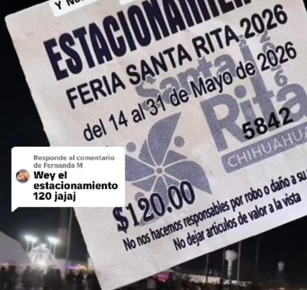 Se viraliza precio de $120 pesos de estacionamiento en Feria de Santa Rita