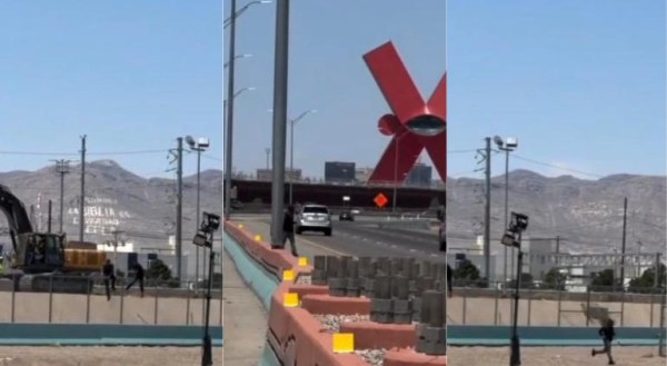 Captan a migrantes cruzando a El Paso por obra