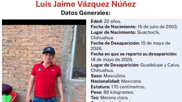 Desaparece en Guadalupe y Calvo