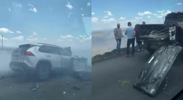Captan choque en carretera a Juárez