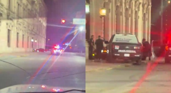 Así fue choque de mustang en Palacio de Gobierno
