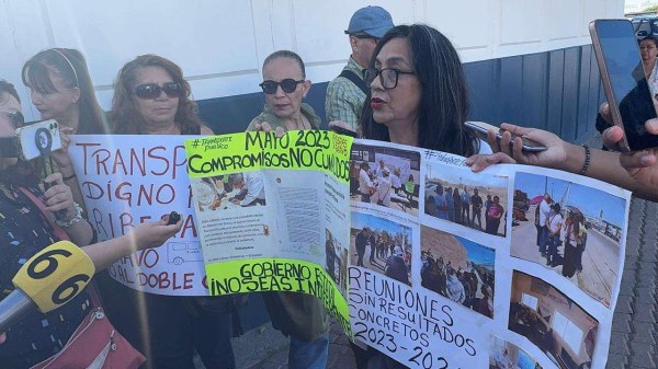 Protestan por mal servicio de transporte público