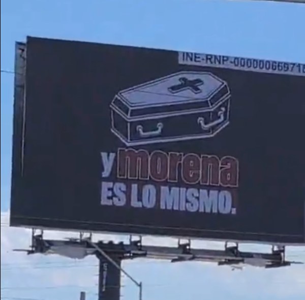 Saca PAN nuevo espectacular vs Morena