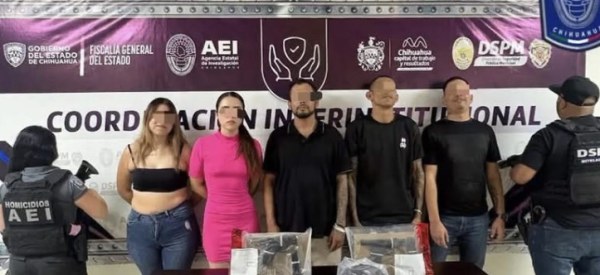 Detienen a 5 con armas y drogas en Cerro Coronel