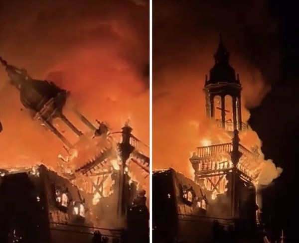 Incendian el histórico Ayuntamiento de Limoges durante protestas en Francia