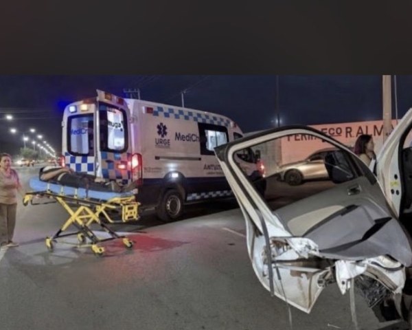 Choque en la R. Almada deja dos lesionados y un guiador atrapado