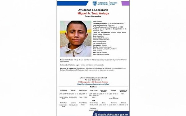 Desaparece en Juárez