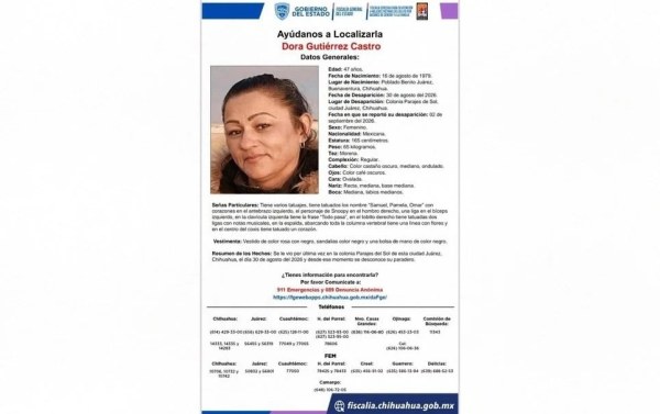 Desaparece mujer en Juárez