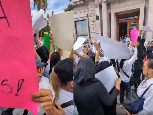 Se calientan los ánimos en protesta afuera de rectoría