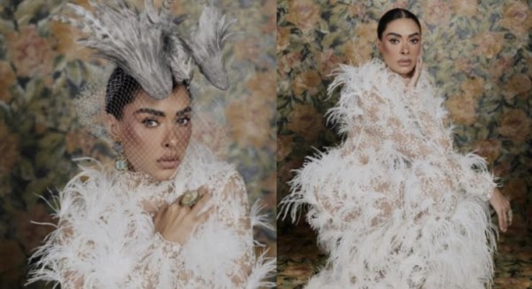A plumazo limpio: Gali deslumbró vestida de plumas en LCDLF