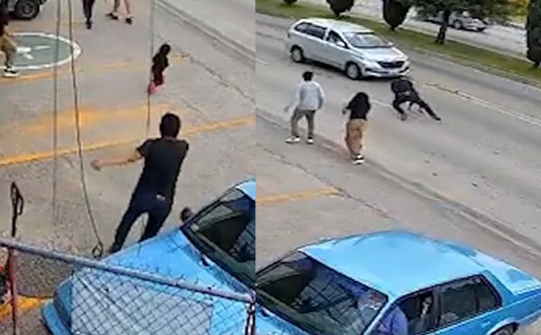 Trabajador salva a niña de tragedia