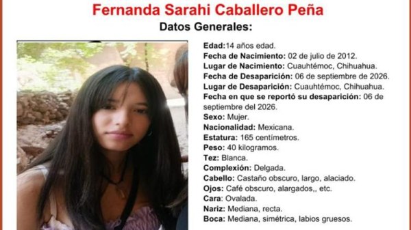 Desaparece menor en Cuauhtémoc