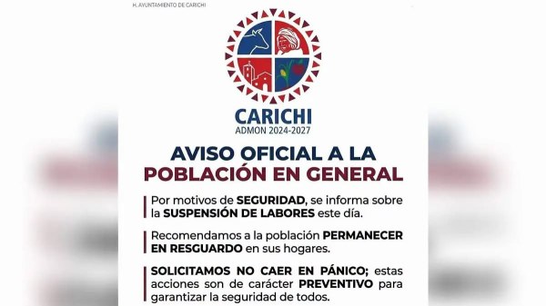 Suspenden clases presenciales en Carichí tras enfrentamiento