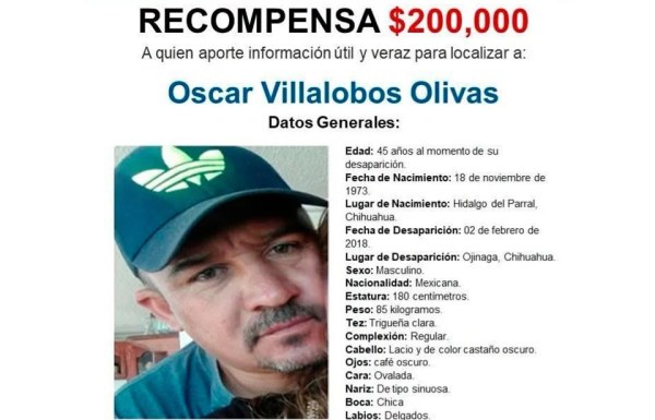 Desapareció en Ojinaga; ofrecen $200 mil pesos por información