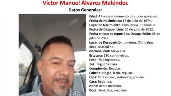 Desaparece rumbo a Jiménez